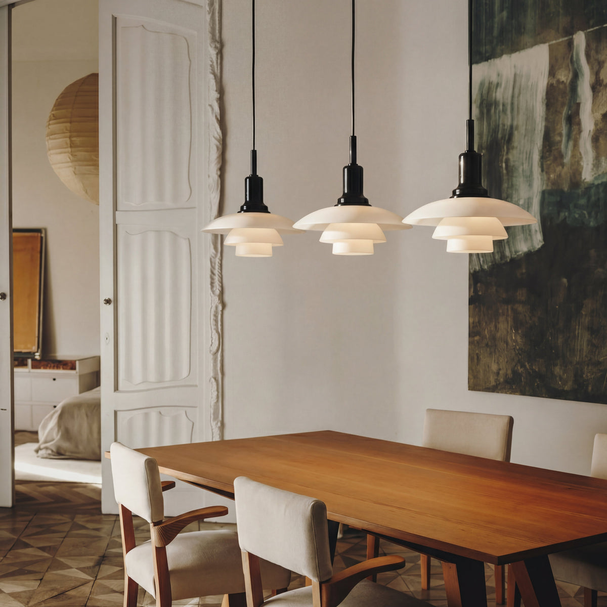 Dansk designpendel med 2/3 lys