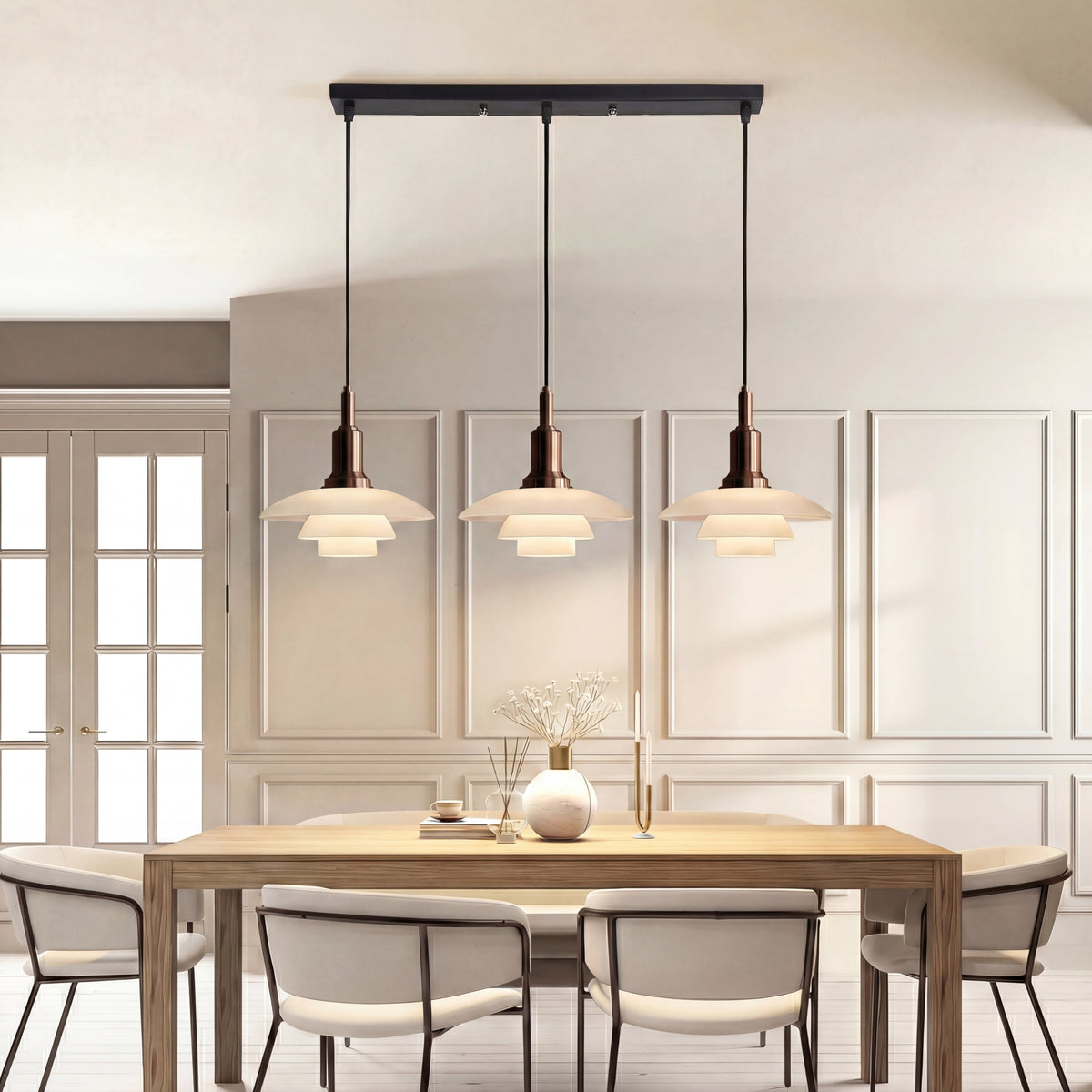 Dansk designpendel med 2/3 lys