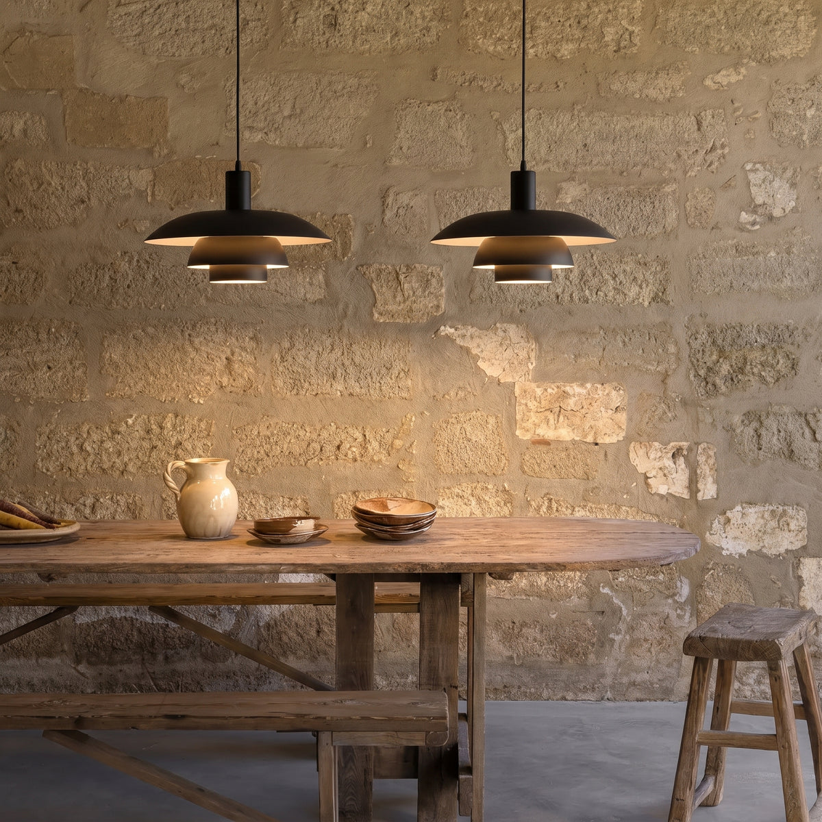 Lámpara colgante Irda de estilo danés de 2 luces
