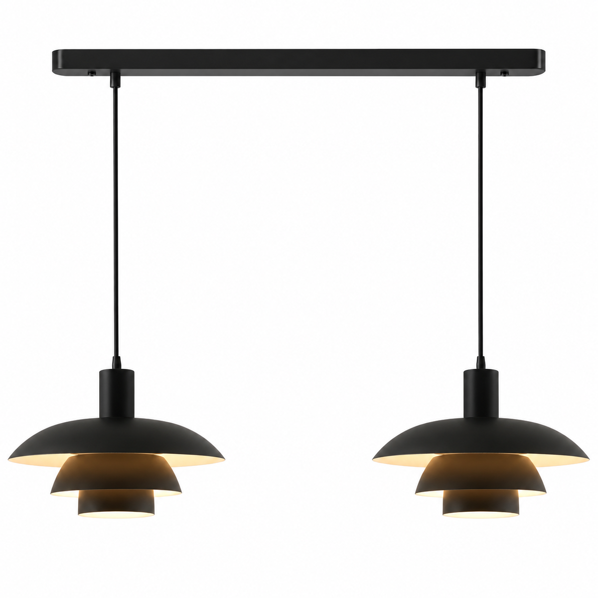 Lámpara colgante Irda de estilo danés de 2 luces