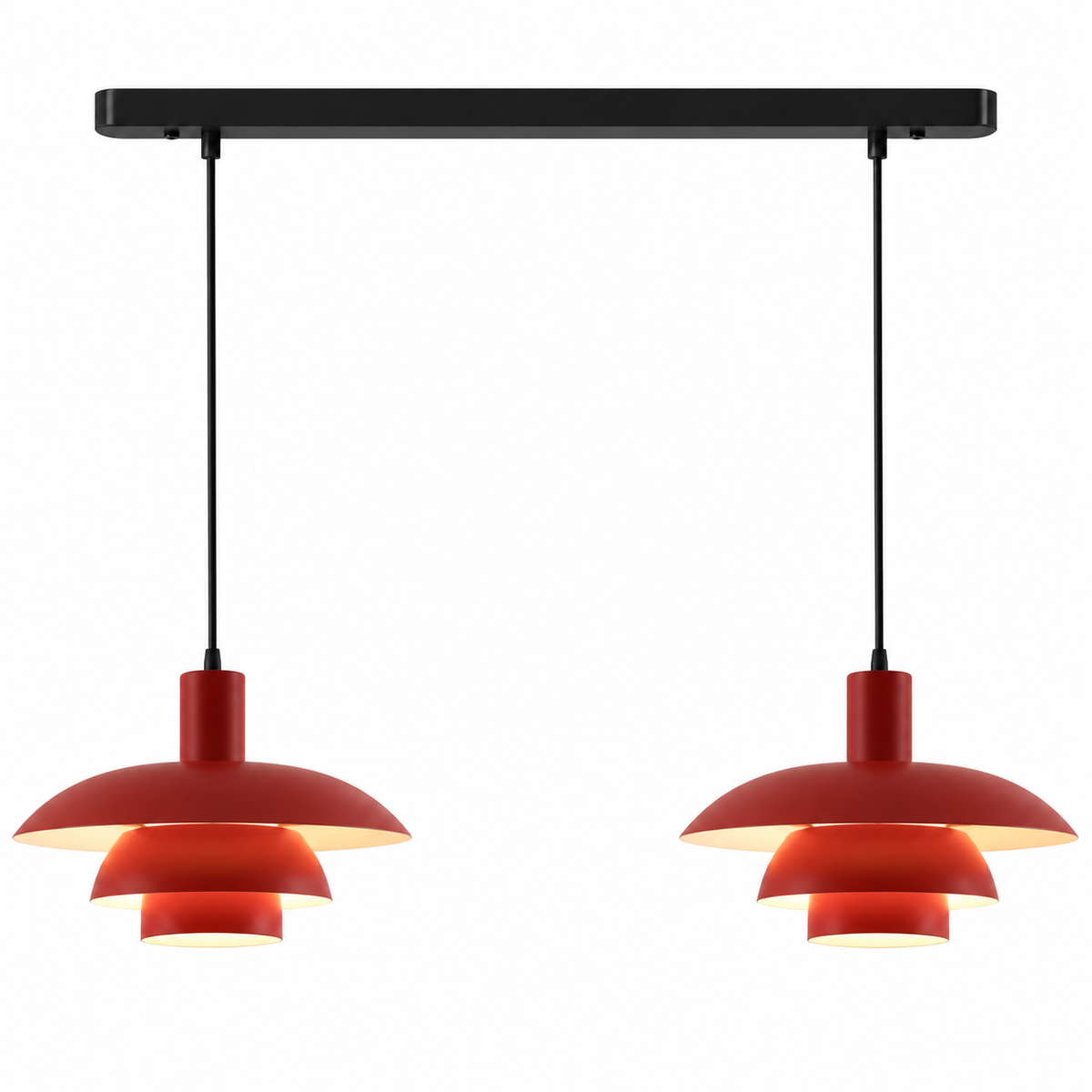 Lámpara colgante Irda de estilo danés de 2 luces