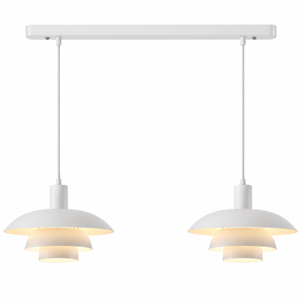 Lámpara colgante Irda de estilo danés de 2 luces