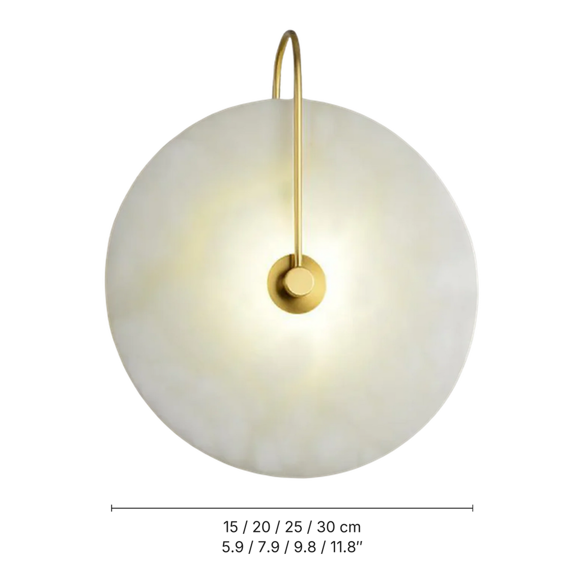 Alab Marble LED Wall Lamp dimensions