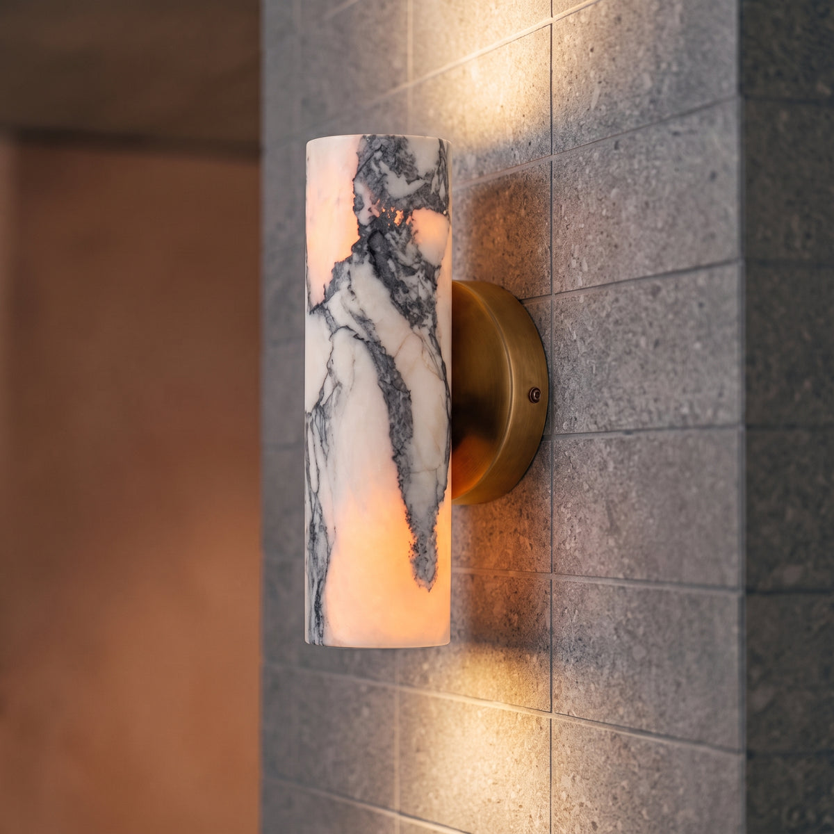 Alabaster Up And Down Wall Light