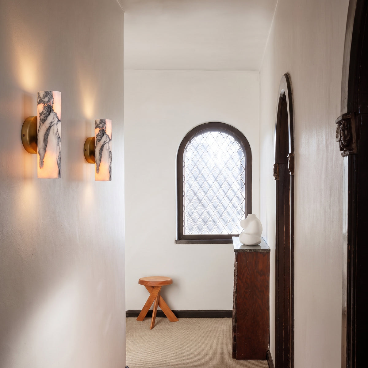 Alabaster Up And Down Wall Light