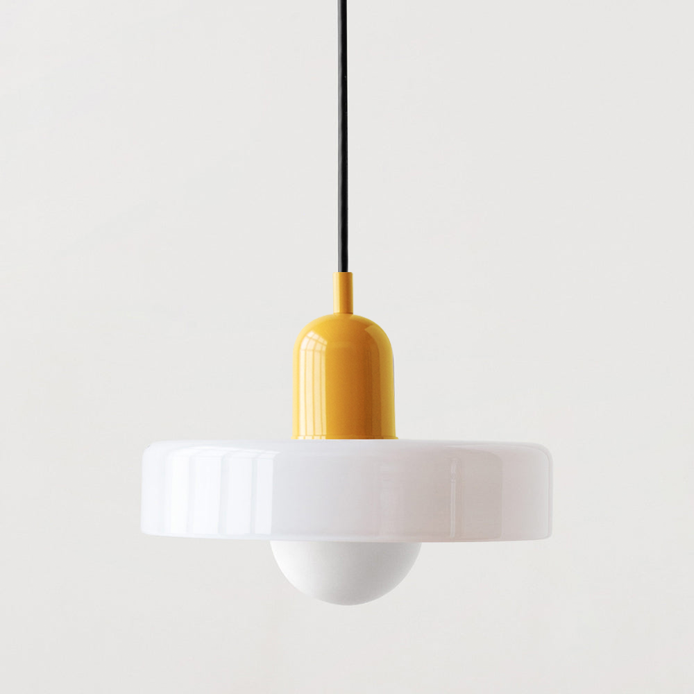 Bauhaus Colored Glass Pendant Light
