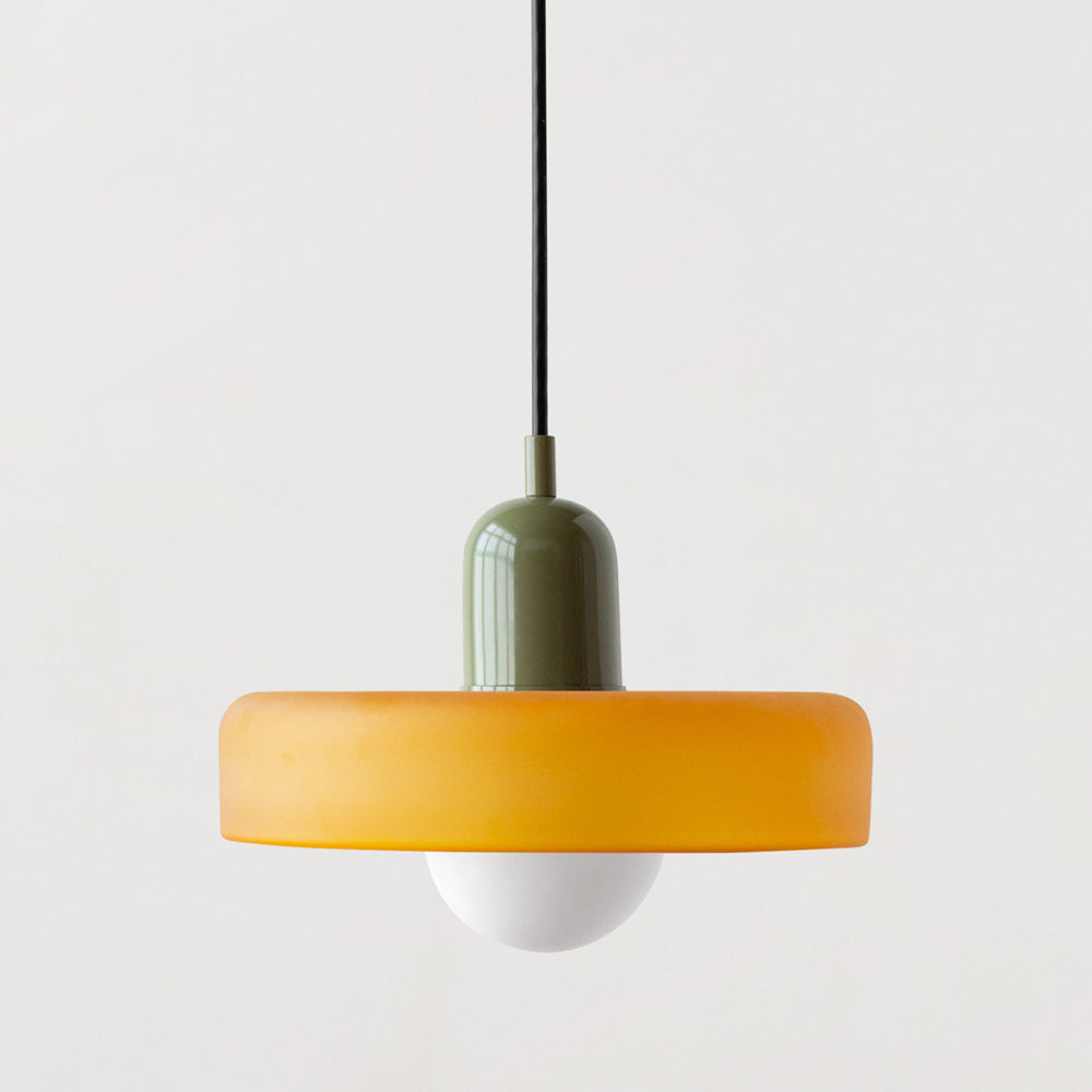 Bauhaus Colored Glass Pendant Light