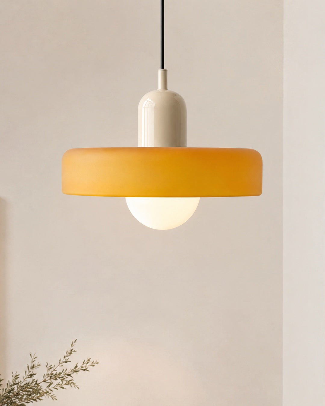 Bauhaus Colored Glass Pendant Light