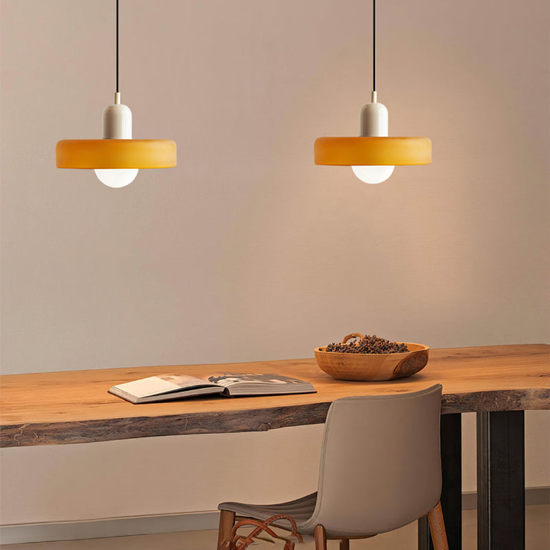 Bauhaus Colored Glass Pendant Light