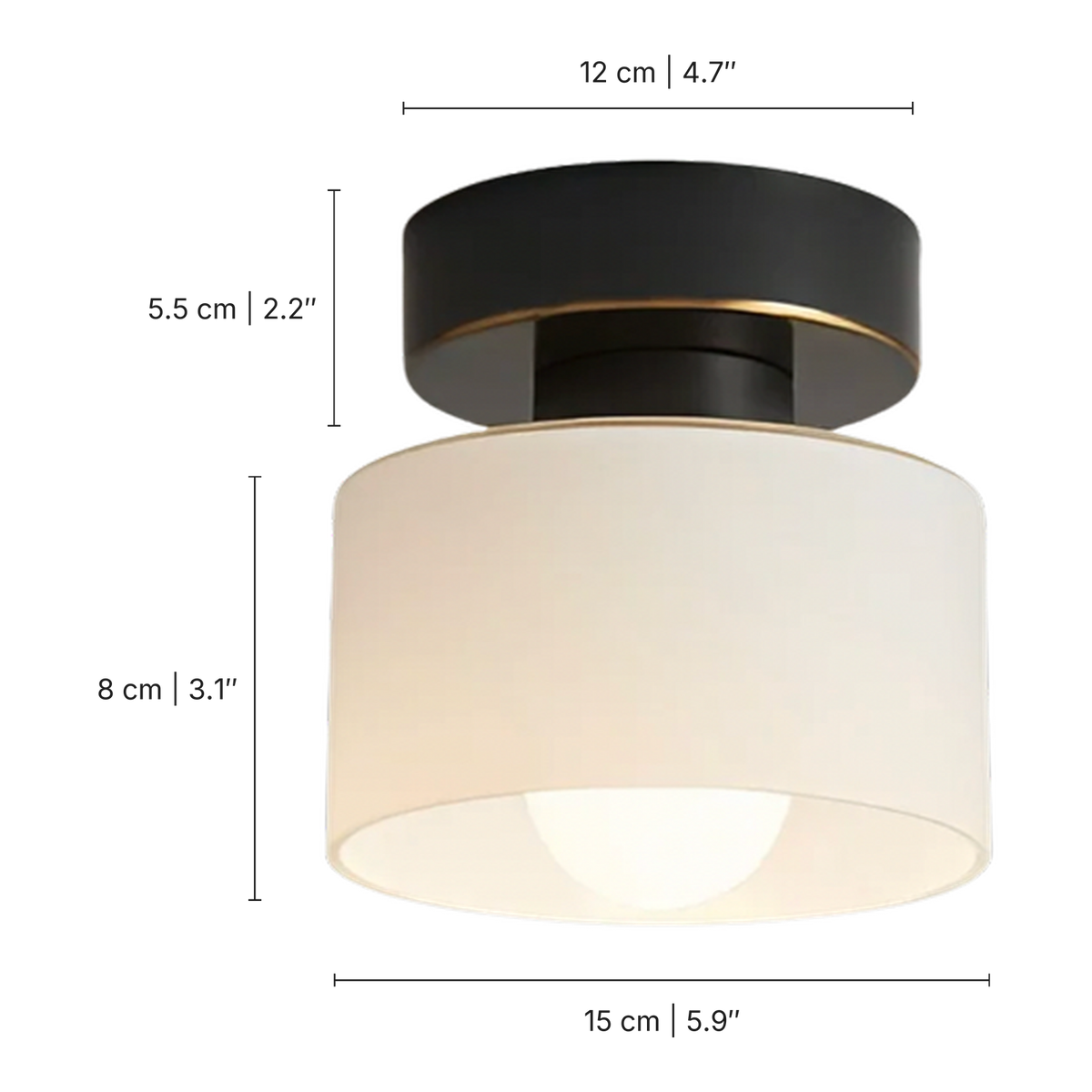Creative Bauhaus Ceiling Spot dimensions