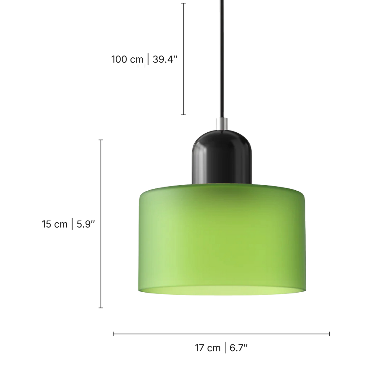 Creative Bauhaus Pendant Light dimensions
