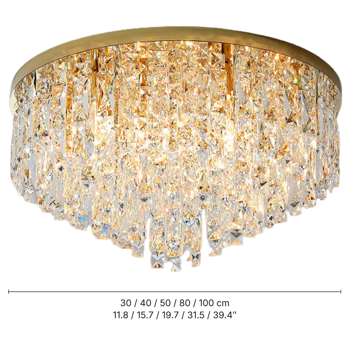 Crystal Ceiling Chandelier dimensions