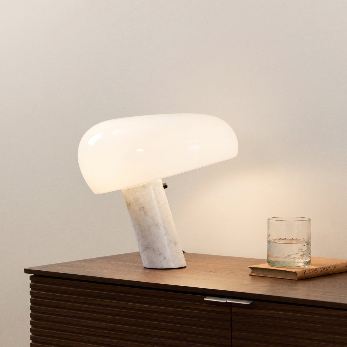 Cupola White Marble Table Lamp