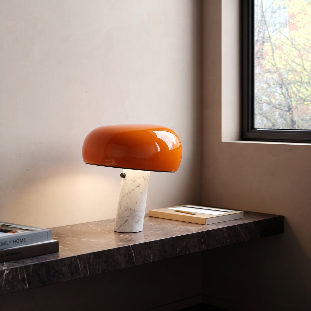 Cupola White Marble Table Lamp