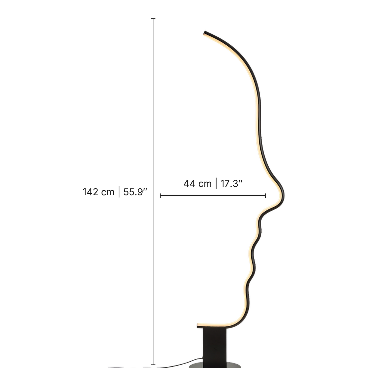 Face Floor Lamp dimensions