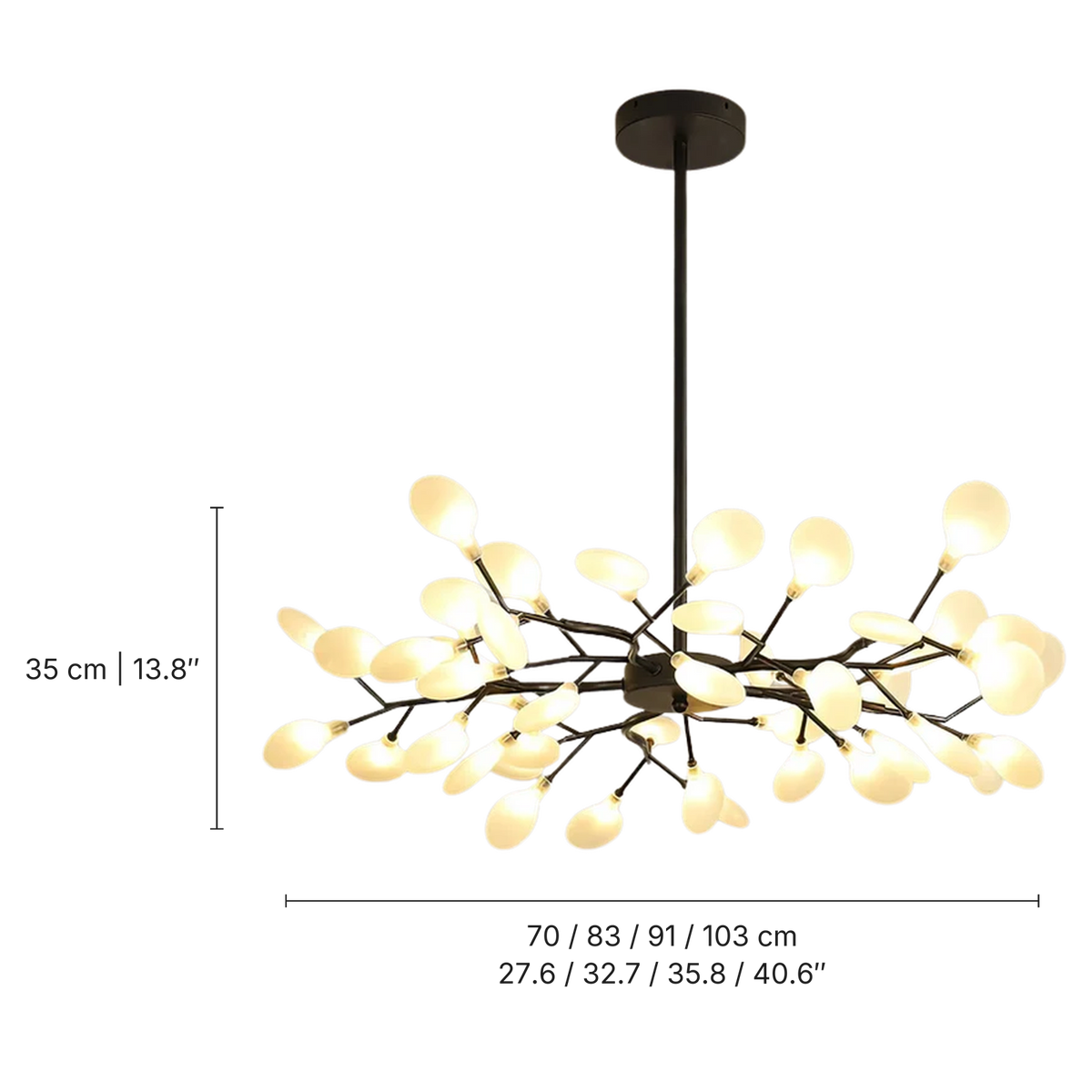Firefly LED Chandelier dimensions