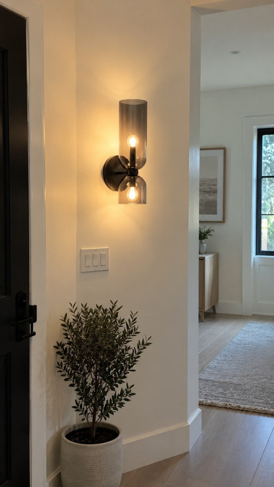 Glass Up And Down Wall Light