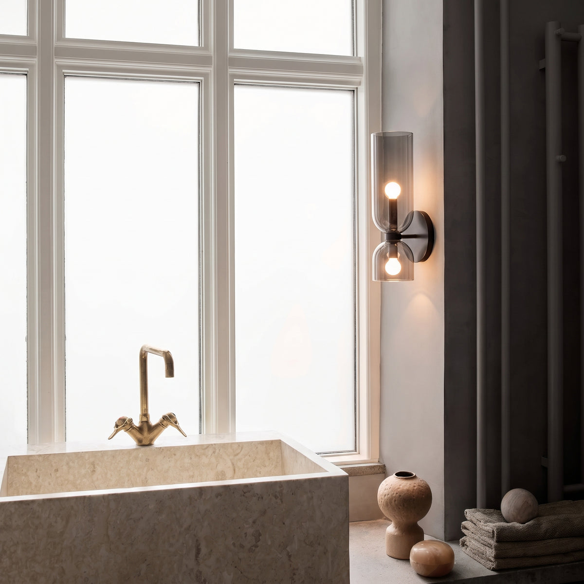 Glass Up And Down Wall Light