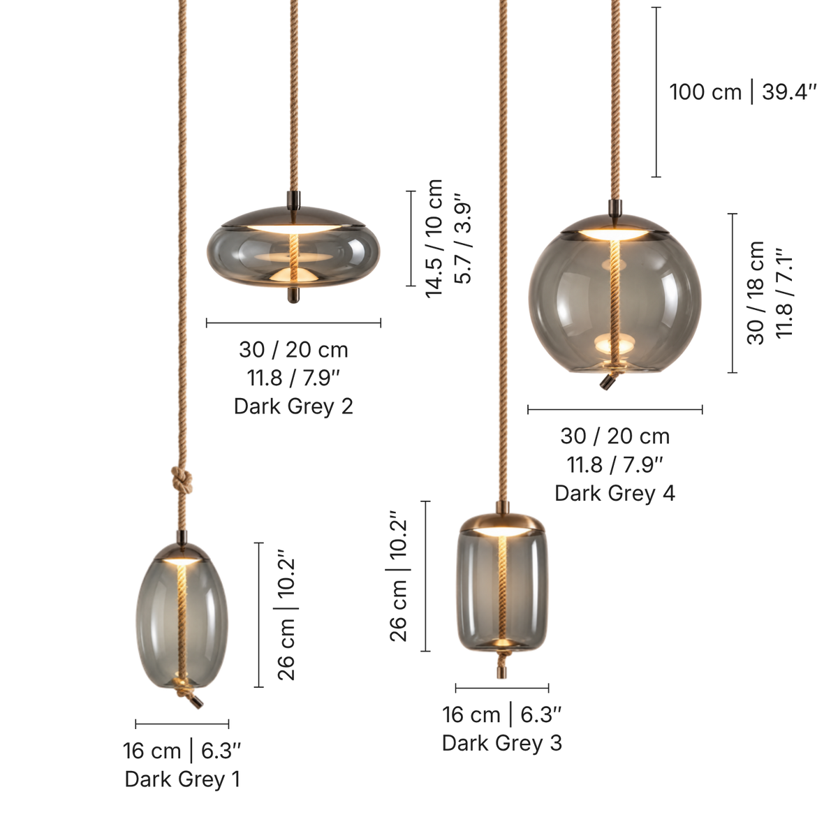 Haffa Glass Pendant Light