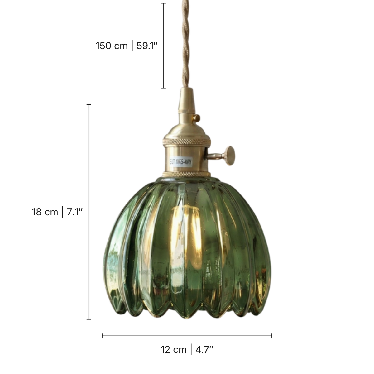 Japanese Glass Pendant Light
