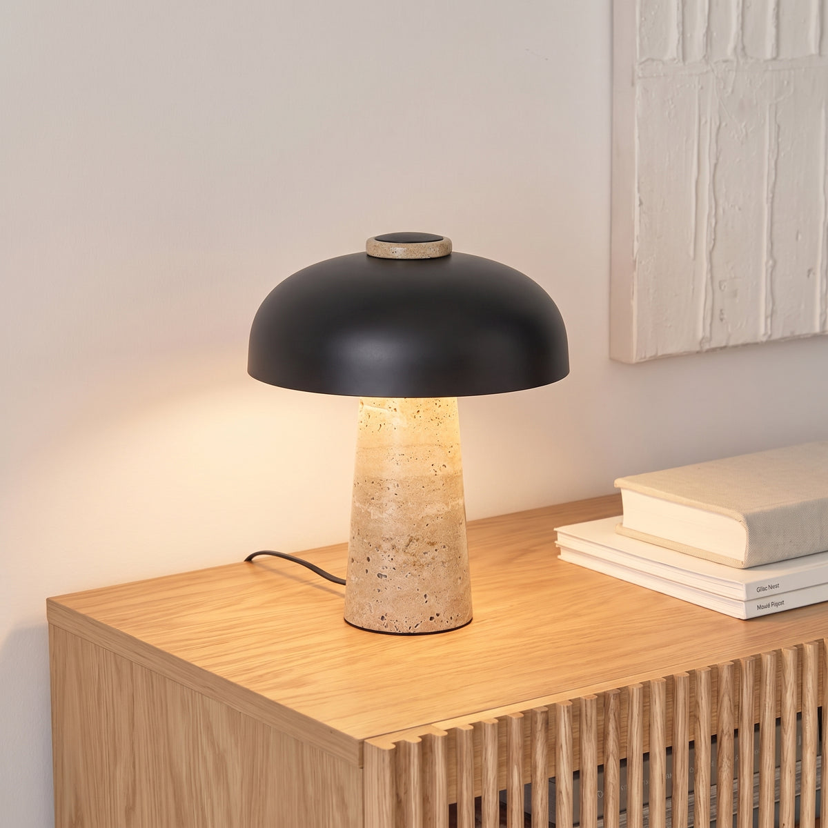 Kupol Travertine Table Lamp