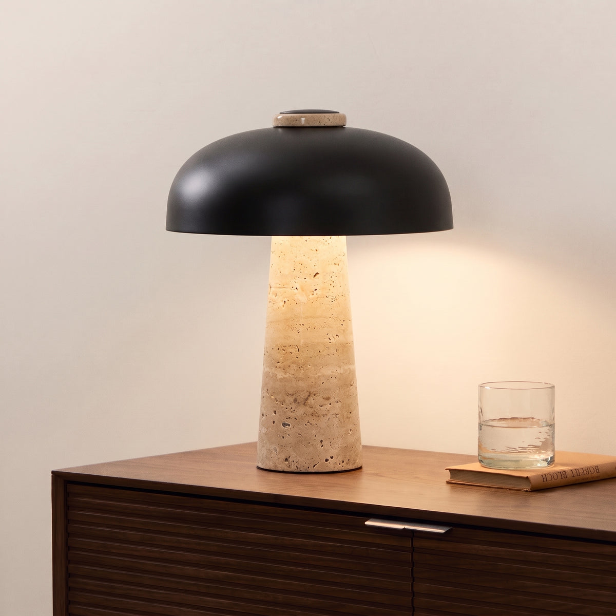 Kupol Travertine Table Lamp