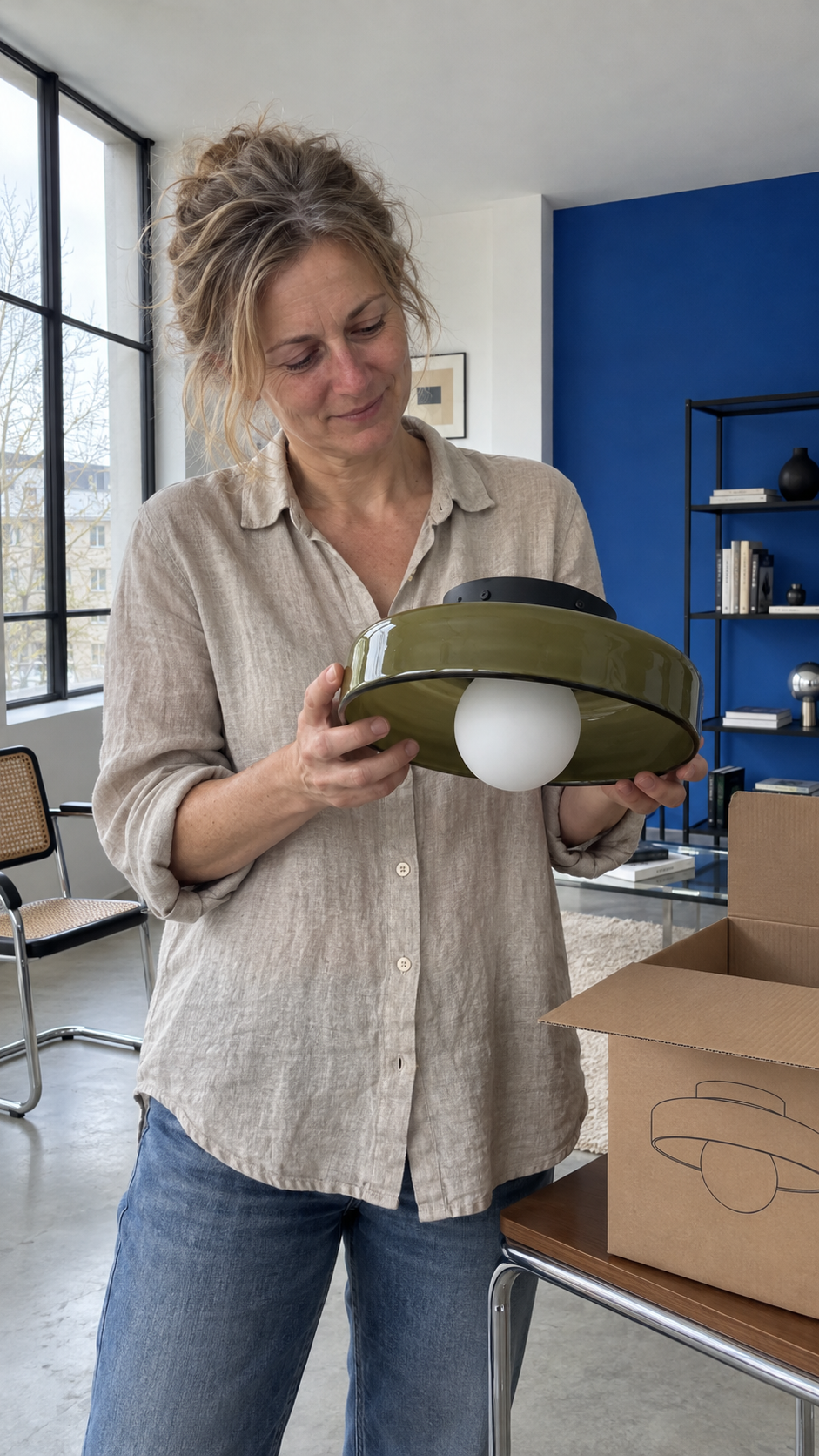 Large Bauhaus Ceiling Light