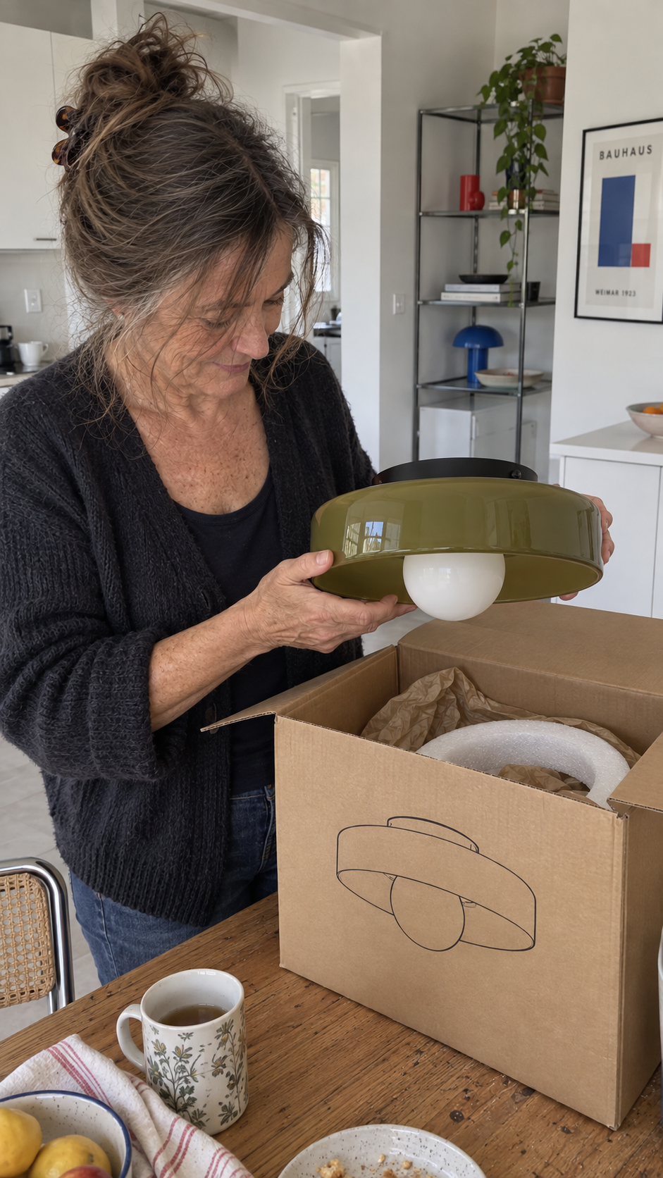 Large Bauhaus Ceiling Light