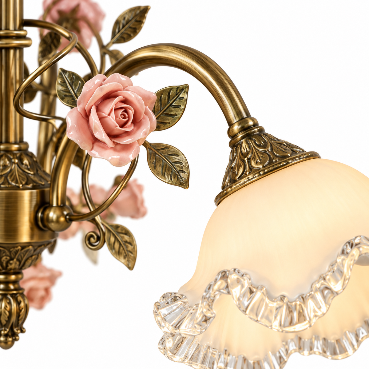 Lampadario Medieval Rosa