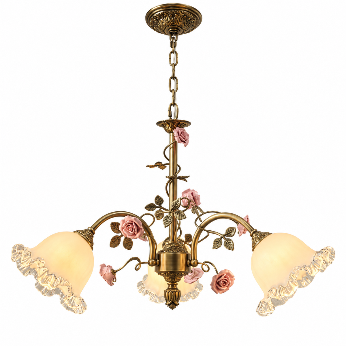 Lampadario Medieval Rosa
