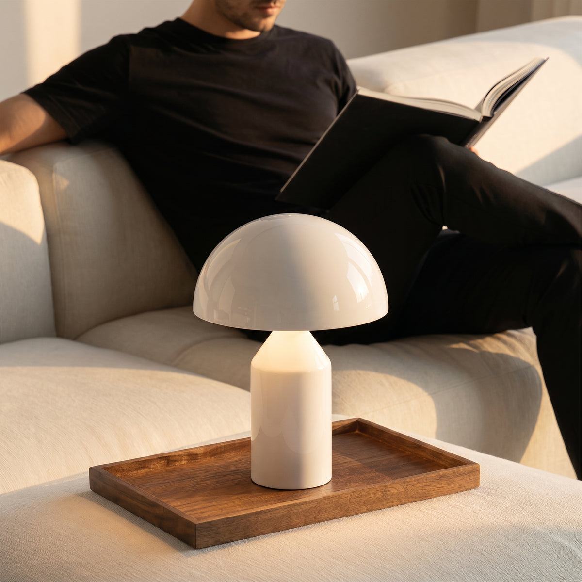 Metal Mushroom Table Lamp