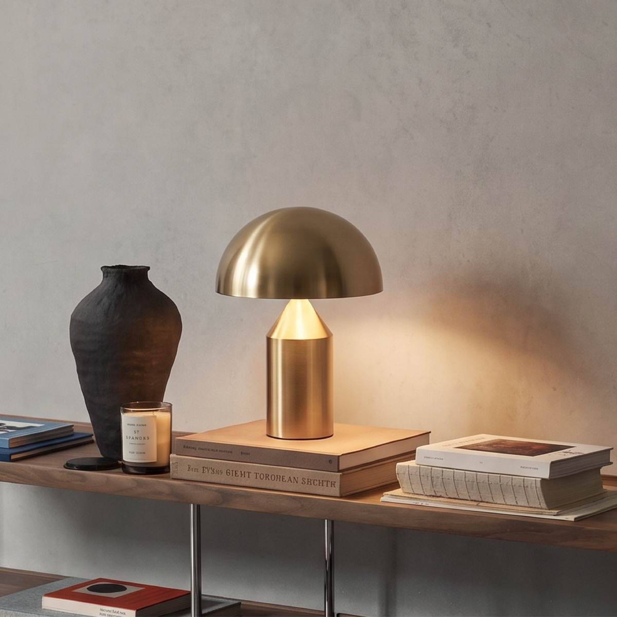 Metal Mushroom Table Lamp