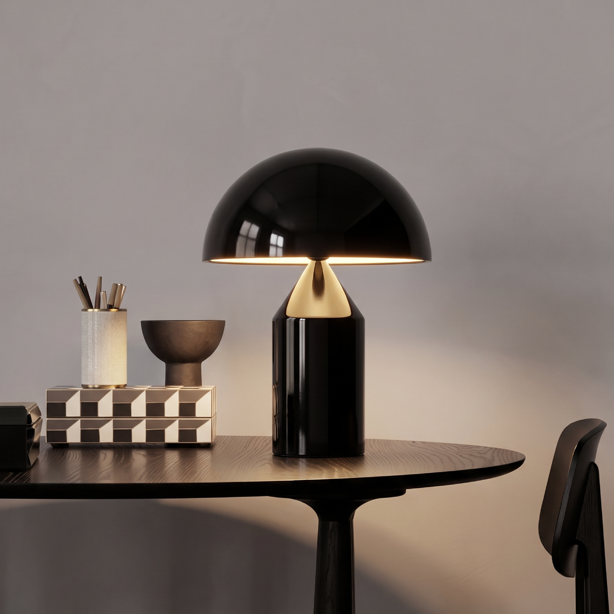 Metal Mushroom Table Lamp