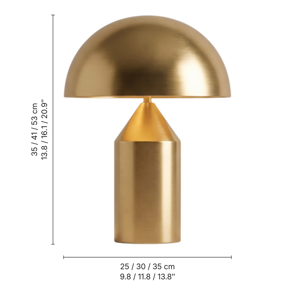 Metal Mushroom Table Lamp