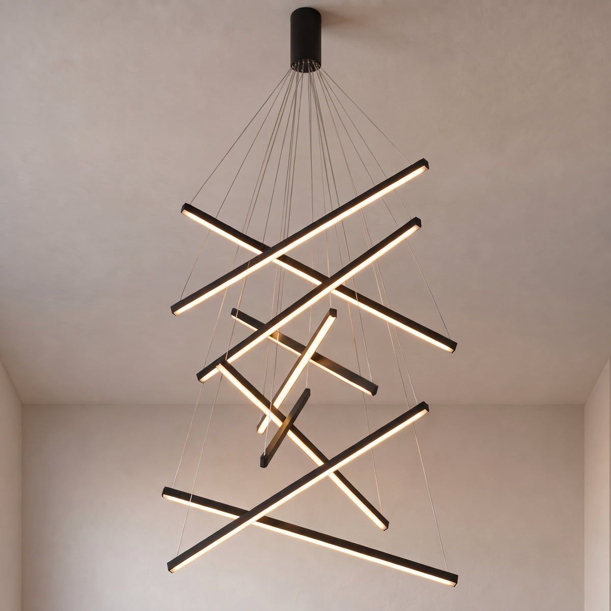 Multi Bar Staircase Chandelier