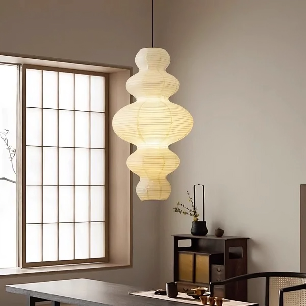 Multilayer Rice Paper Pendant Light