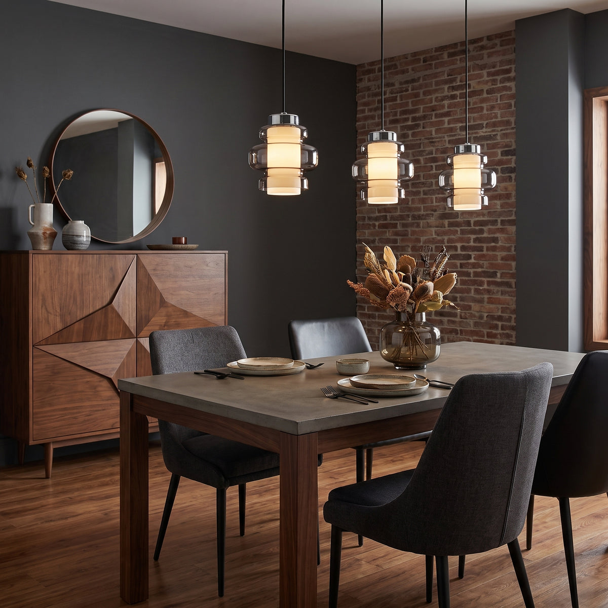 Multilayered Medieval Bauhaus Pendant Light