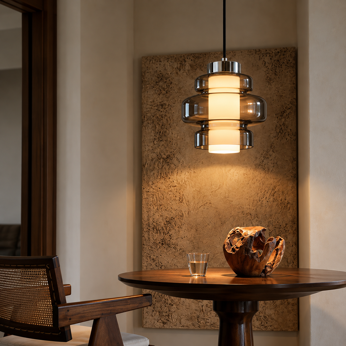 Multilayered Medieval Bauhaus Pendant Light