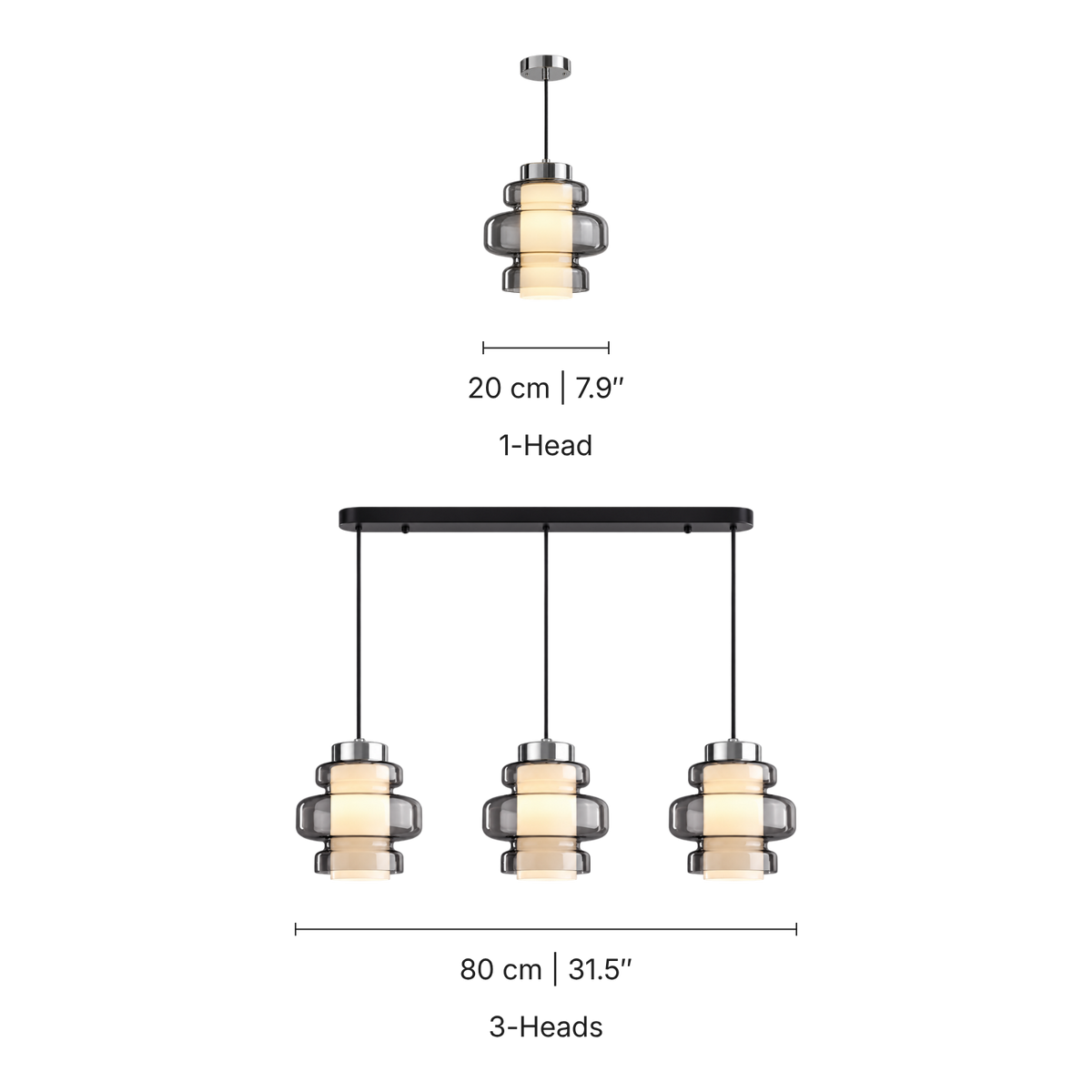 Multilayered Medieval Bauhaus Pendant Light