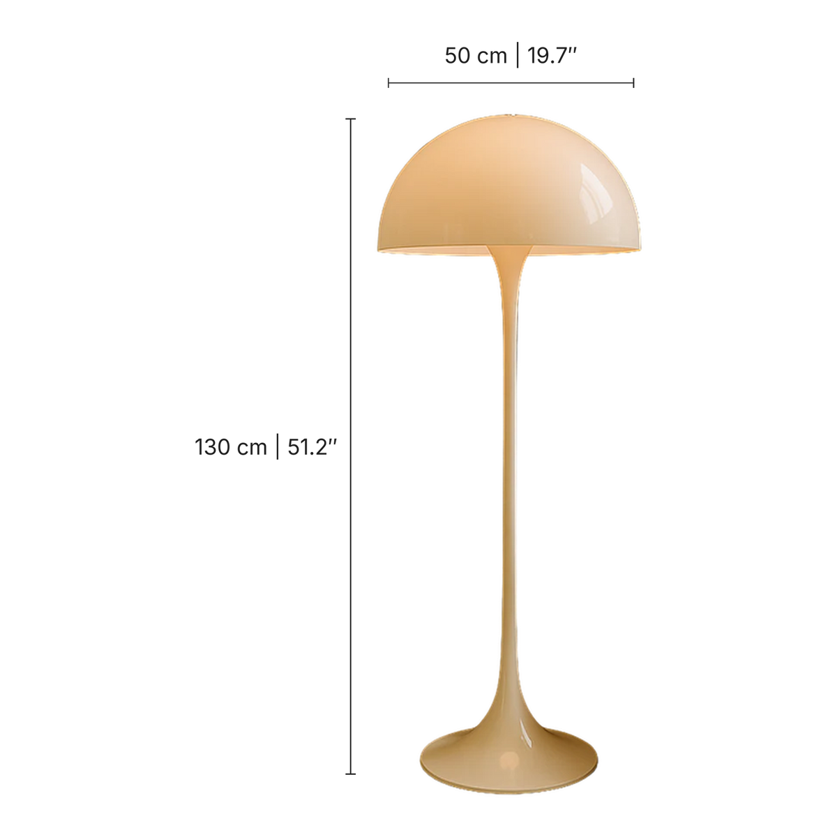 Mushroom Floor Lamp dimensions
