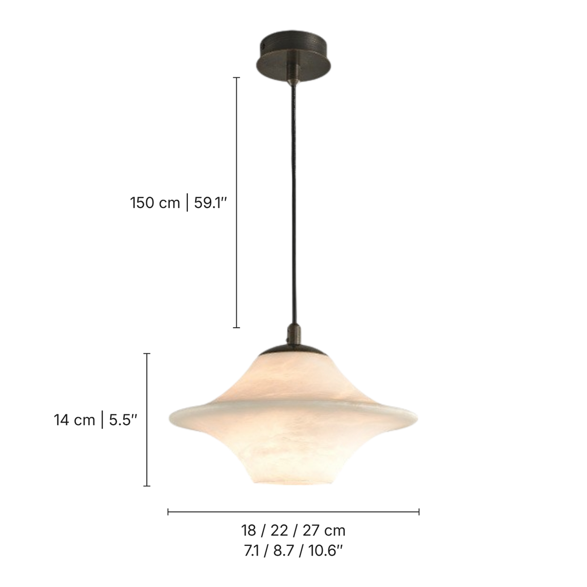 Natural Marble Pendant Light