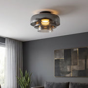 Plafoniera Bauhaus nordica in vetro a strati