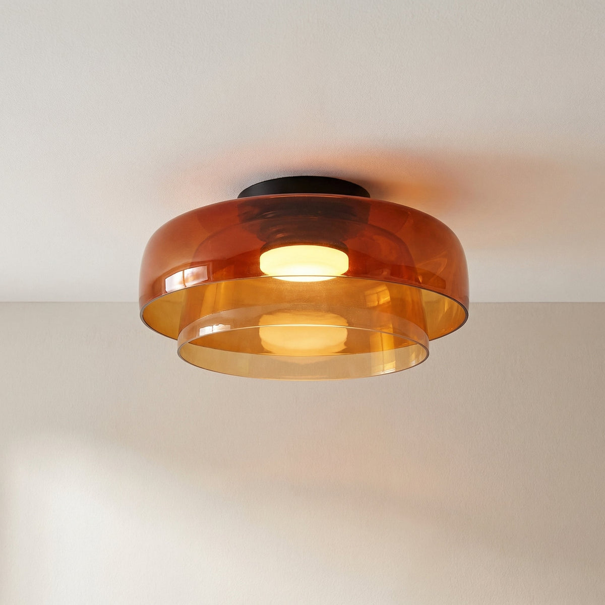 Plafoniera Bauhaus nordica in vetro a strati