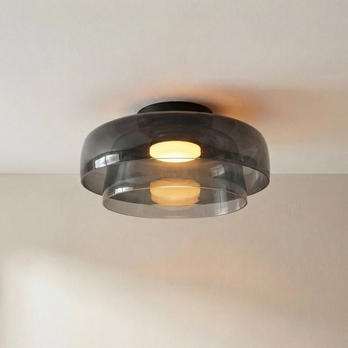 Plafoniera Bauhaus nordica in vetro a strati
