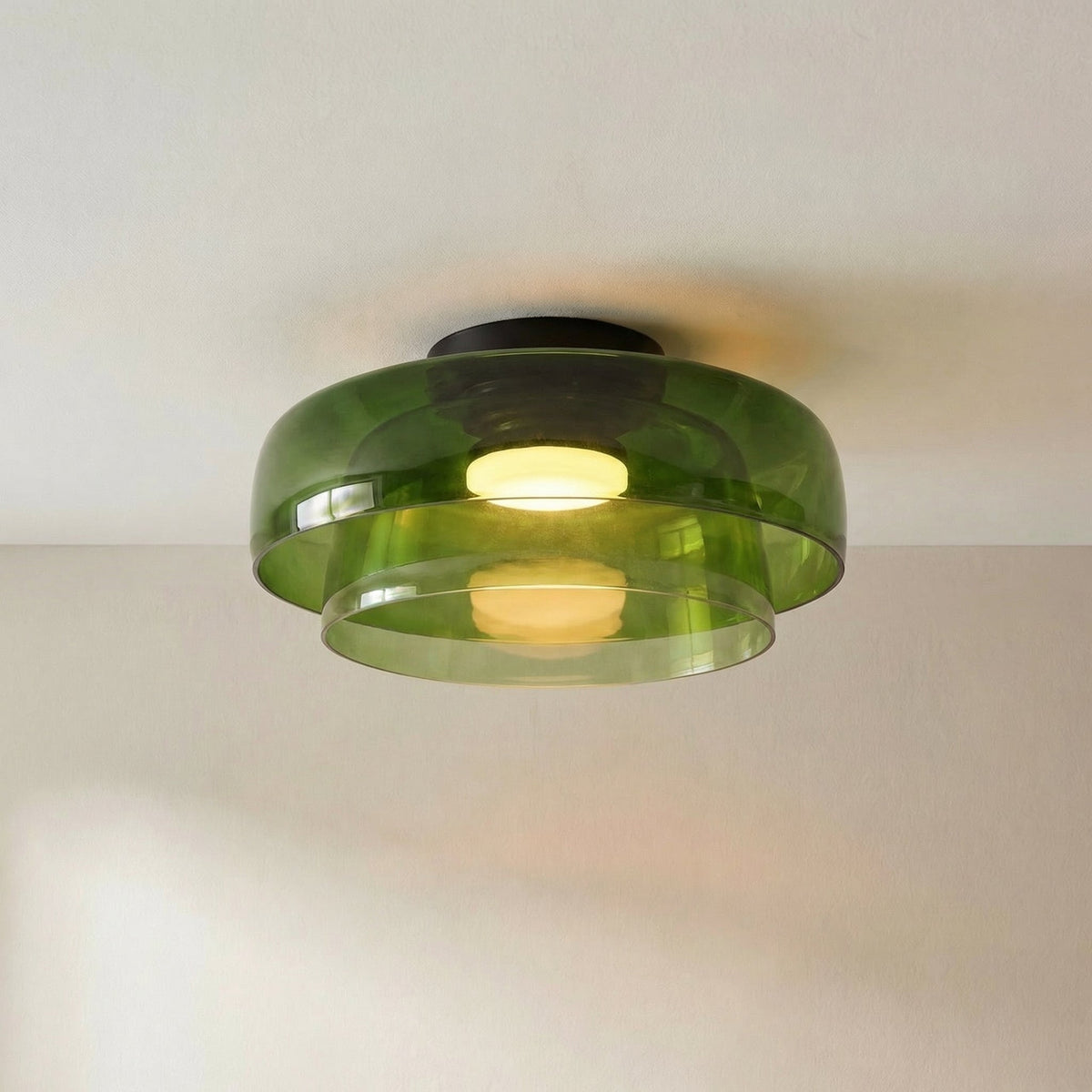 Plafoniera Bauhaus nordica in vetro a strati