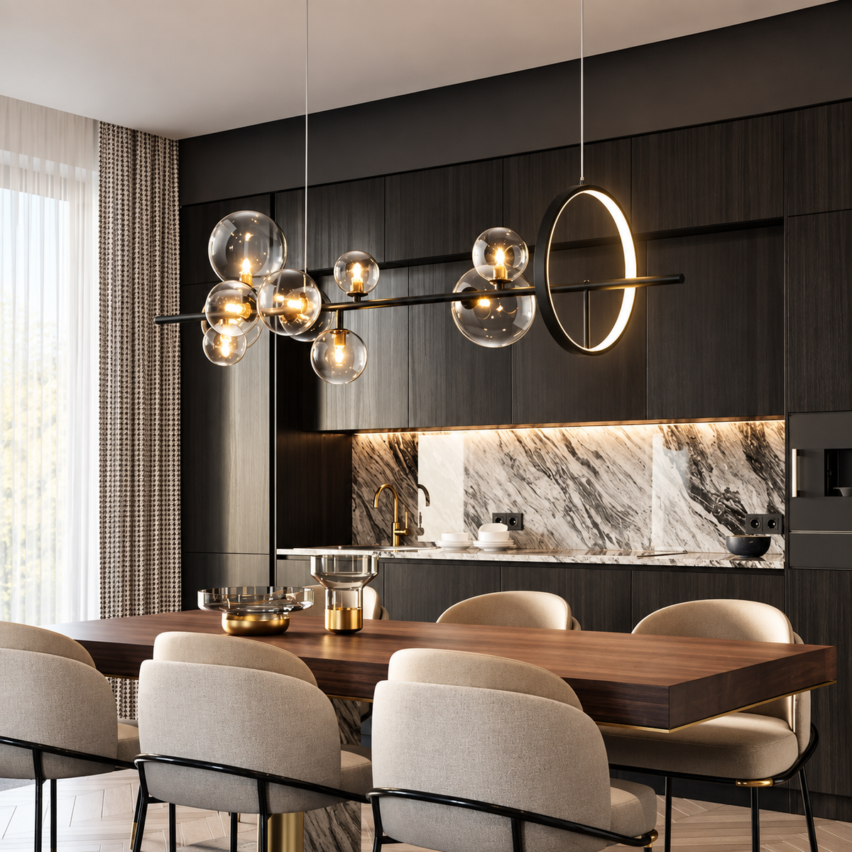 Nordic Blown Glass Pendant Light