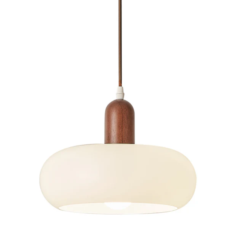 Nordische Pendelleuchte in Creme