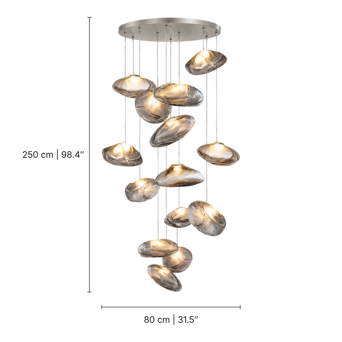 Nordic Glass Villa Chandelier