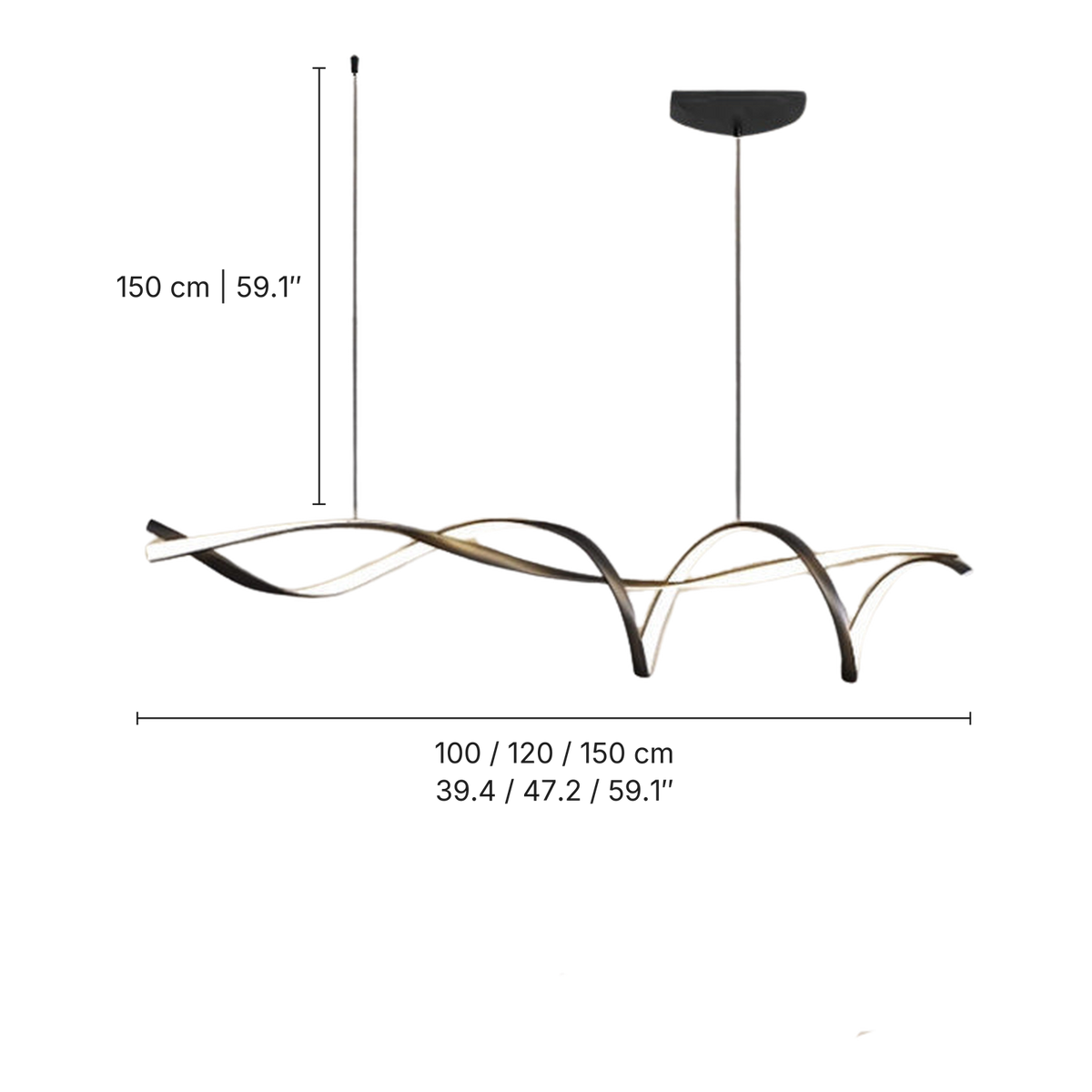 Nordic Style Kitchen Table Pendant Light dimensions
