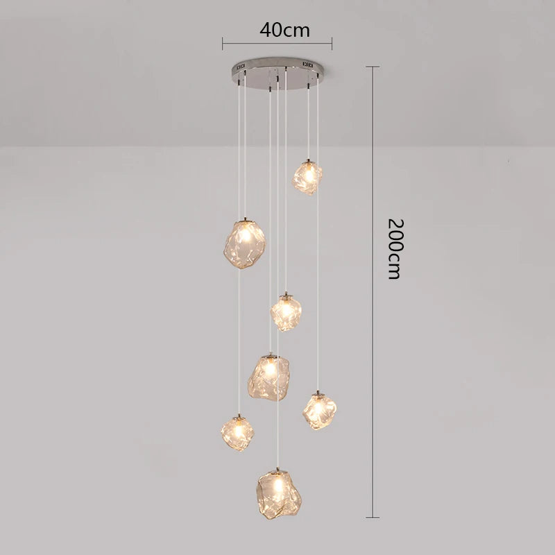 Nordic Villa Staircase Chandelier